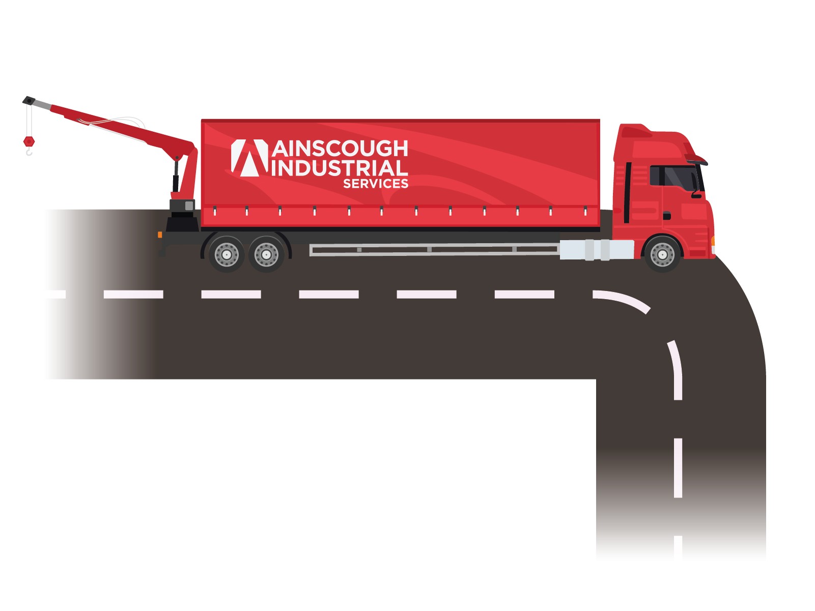 Ainscough Industrial Services lorry on the project roadmap